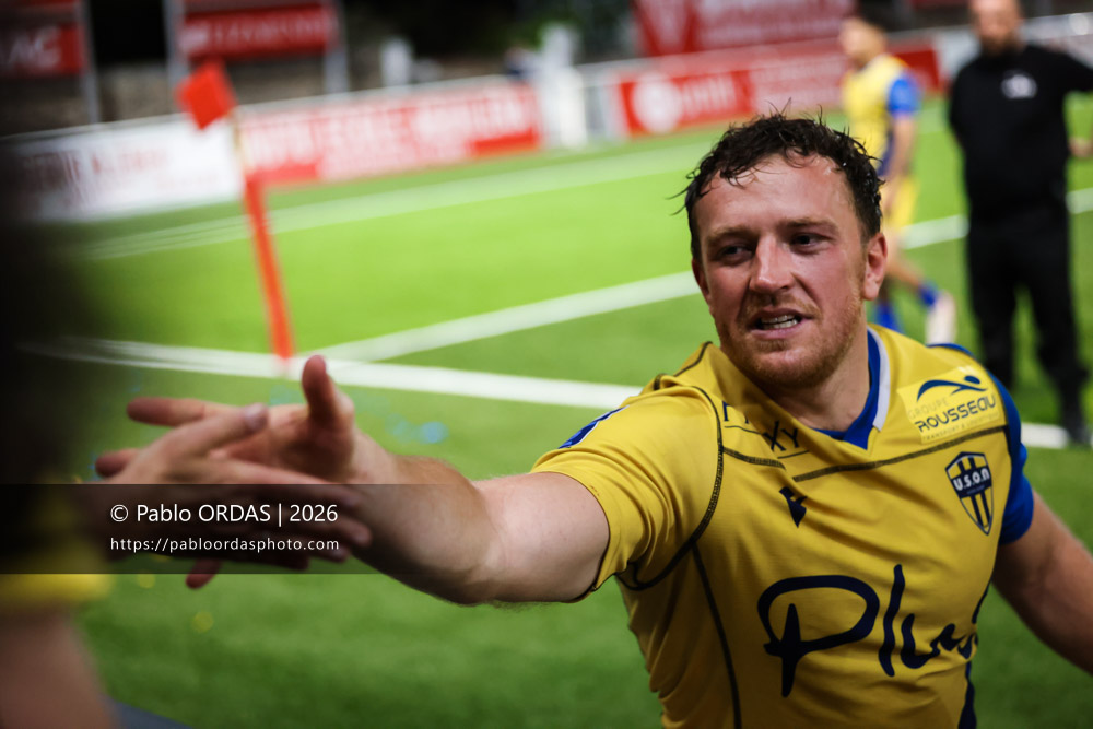 Liam Turner, lors du match de Pro D2 entre le Biarritz olympique et Nevers, le 10 avril 2026 au stade Aguiléra de Biarritz, France (Photo Pablo ORDAS)
