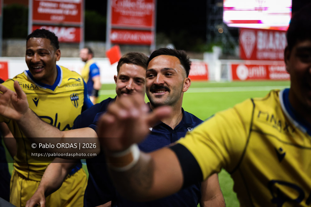 Yanis Brillant, lors du match de Pro D2 entre le Biarritz olympique et Nevers, le 10 avril 2026 au stade Aguiléra de Biarritz, France (Photo Pablo ORDAS)