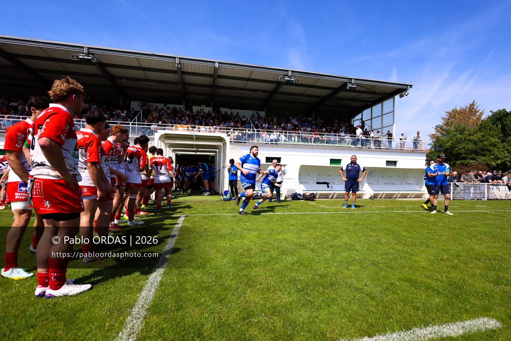 Hendré Eloff, lors du match de Nationale 2 entre l'Anglet olympique et Mauléon, le 19 avril 2026 au stade Saint-Jean d'Anglet, France (Photo Pablo ORDAS)