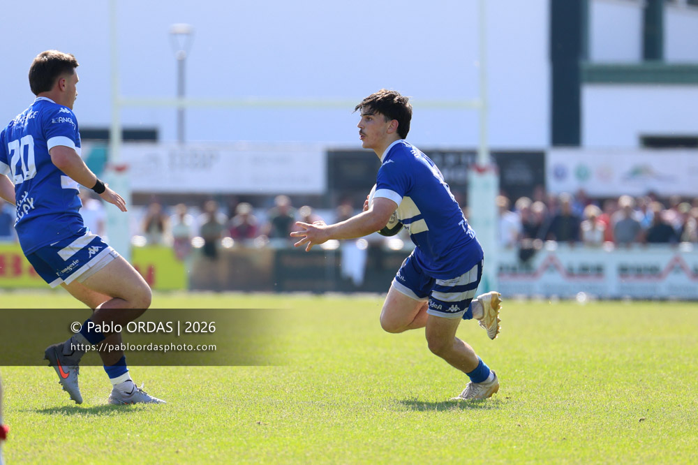 Jean Ballin, lors du match de Nationale 2 entre l'Anglet olympique et Mauléon, le 19 avril 2026 au stade Saint-Jean d'Anglet, France (Photo Pablo ORDAS)