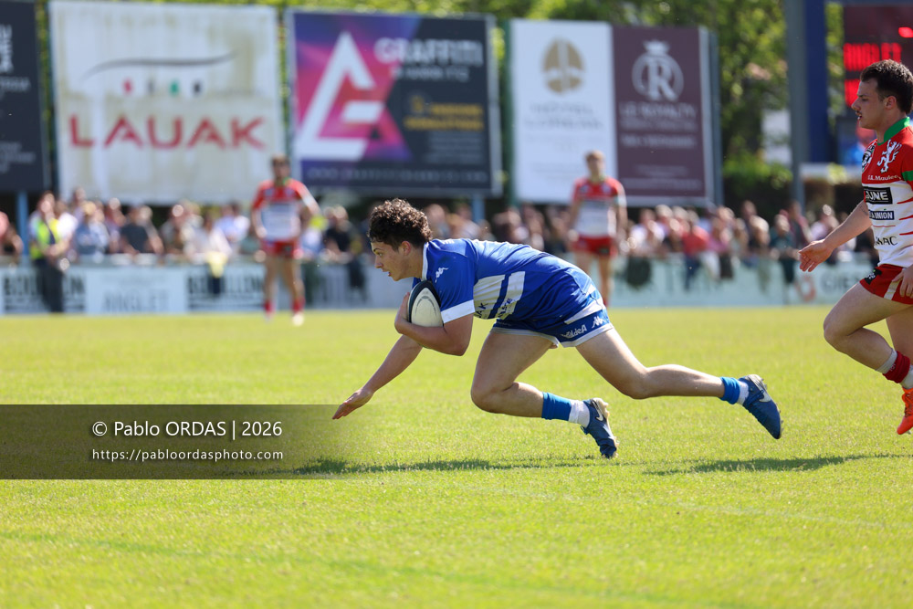 Johane Idiart, lors du match de Nationale 2 entre l'Anglet olympique et Mauléon, le 19 avril 2026 au stade Saint-Jean d'Anglet, France (Photo Pablo ORDAS)