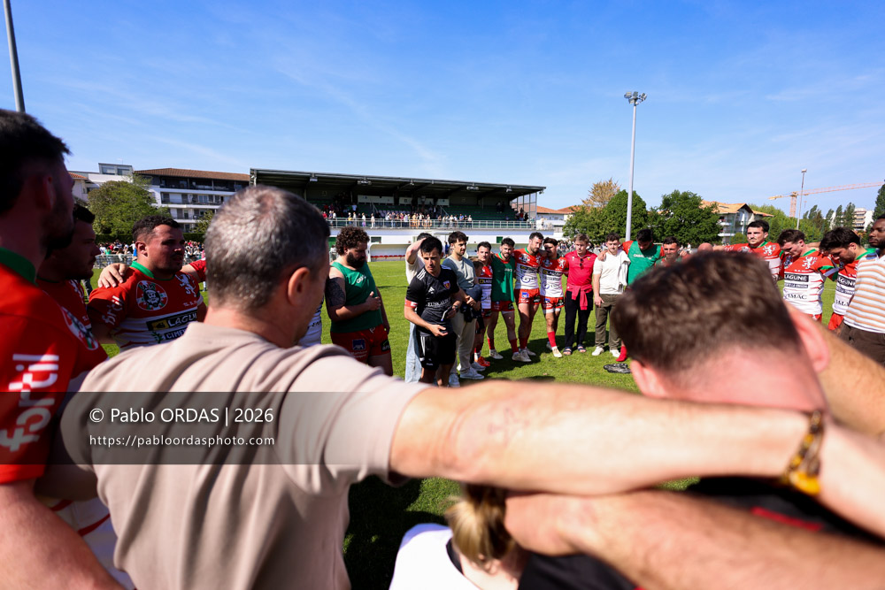 Nicolas Labaigs, lors du match de Nationale 2 entre l'Anglet olympique et Mauléon, le 19 avril 2026 au stade Saint-Jean d'Anglet, France (Photo Pablo ORDAS)