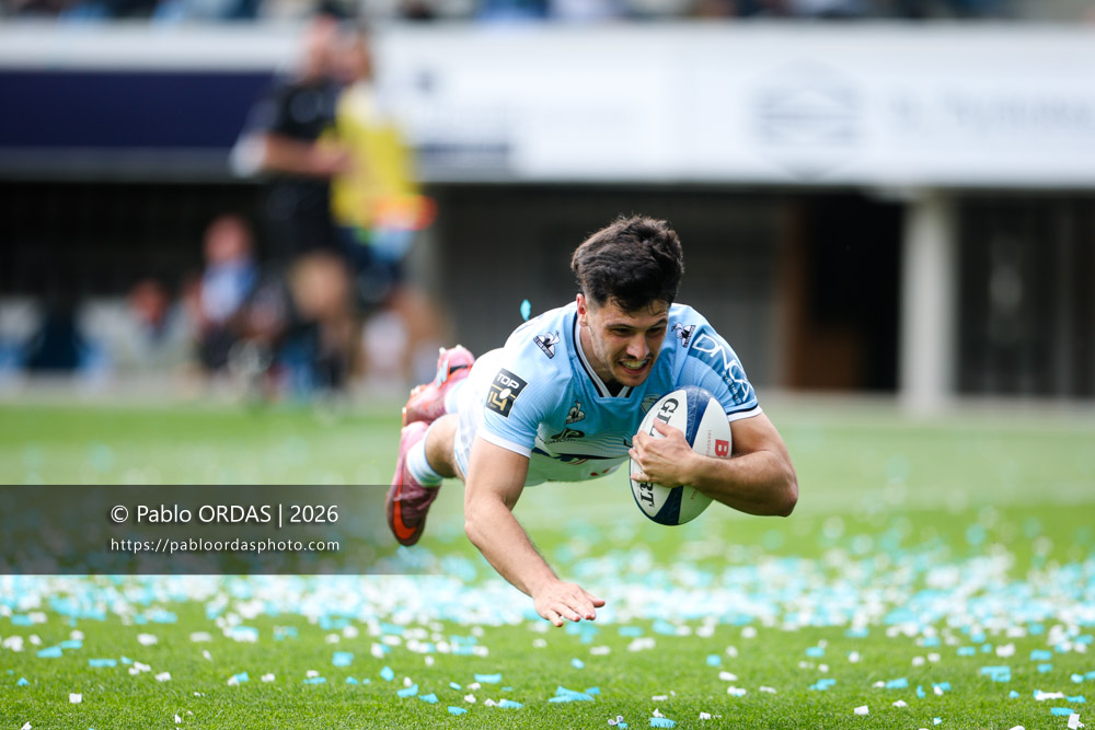 Yohan Orabé, lors du match de Top 14 entre l'Aviron bayonnais et la Section paloise, le 18 avril 2026 au stade Jean Dauger de Bayonne, France (Photo Pablo ORDAS)