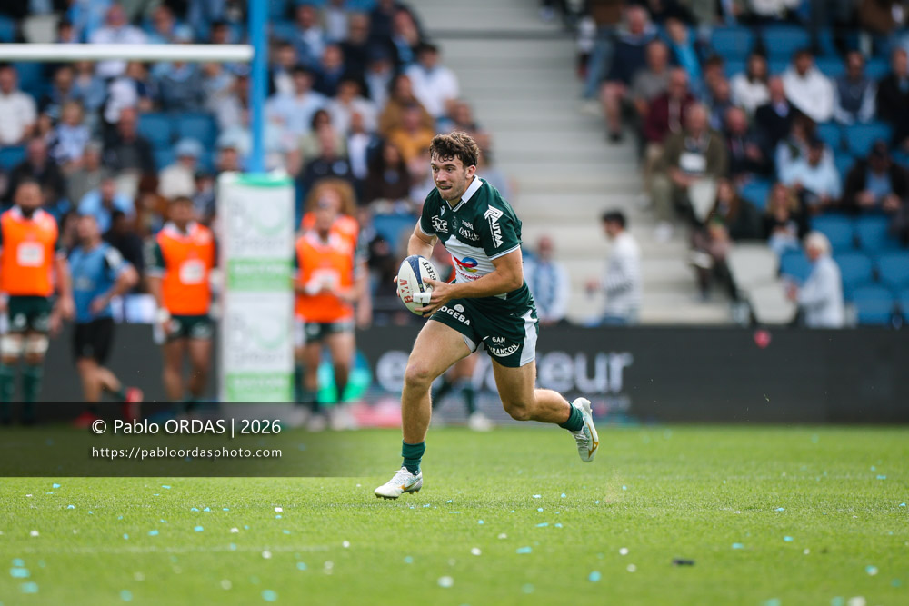Fabien Brau-Boirie, lors du match de Top 14 entre l'Aviron bayonnais et la Section paloise, le 18 avril 2026 au stade Jean Dauger de Bayonne, France (Photo Pablo ORDAS)