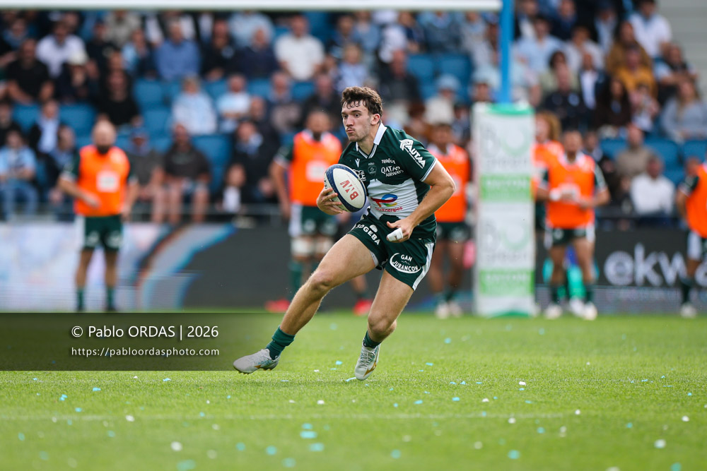 Fabien Brau-Boirie, lors du match de Top 14 entre l'Aviron bayonnais et la Section paloise, le 18 avril 2026 au stade Jean Dauger de Bayonne, France (Photo Pablo ORDAS)