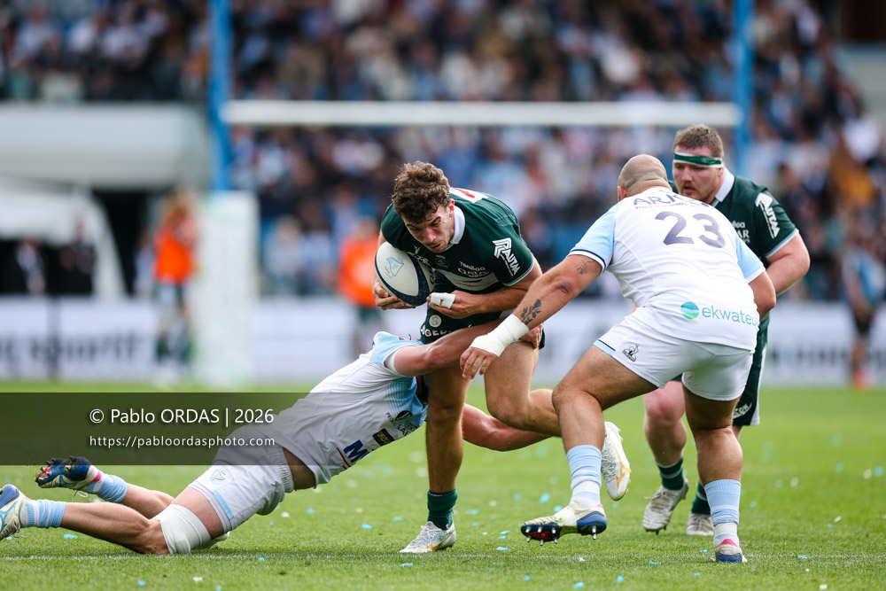 Fabien Brau-Boirie, lors du match de Top 14 entre l'Aviron bayonnais et la Section paloise, le 18 avril 2026 au stade Jean Dauger de Bayonne, France (Photo Pablo ORDAS)