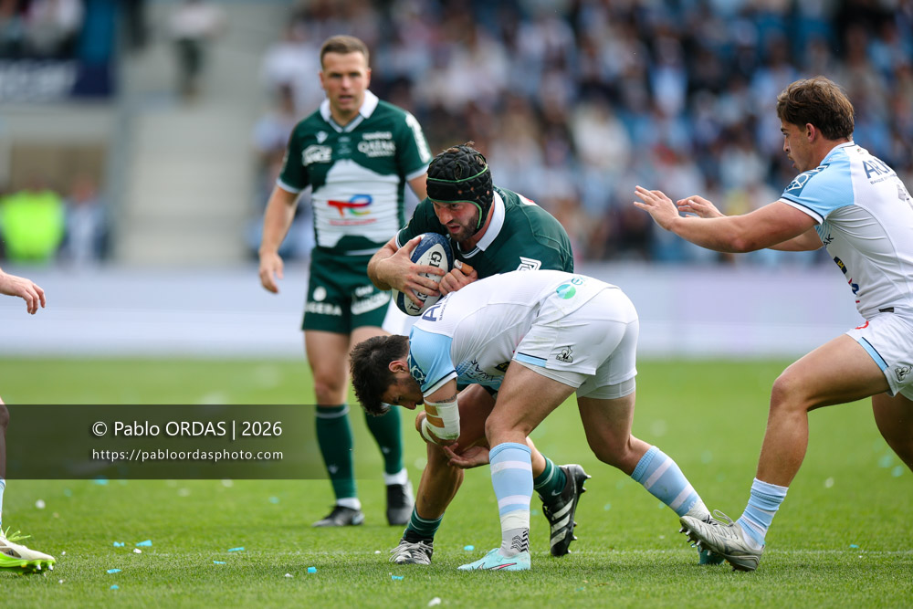 Beka Gorgadze, lors du match de Top 14 entre l'Aviron bayonnais et la Section paloise, le 18 avril 2026 au stade Jean Dauger de Bayonne, France (Photo Pablo ORDAS)
