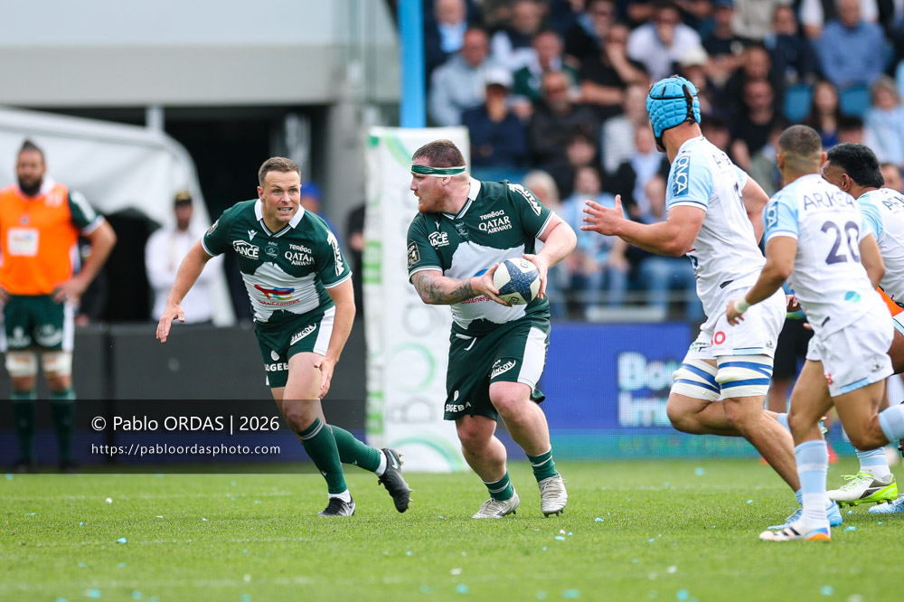 Thomas Laclayat, lors du match de Top 14 entre l'Aviron bayonnais et la Section paloise, le 18 avril 2026 au stade Jean Dauger de Bayonne, France (Photo Pablo ORDAS)