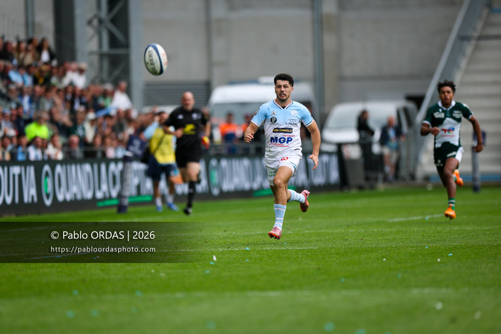 Yohan Orabé, lors du match de Top 14 entre l'Aviron bayonnais et la Section paloise, le 18 avril 2026 au stade Jean Dauger de Bayonne, France (Photo Pablo ORDAS)
