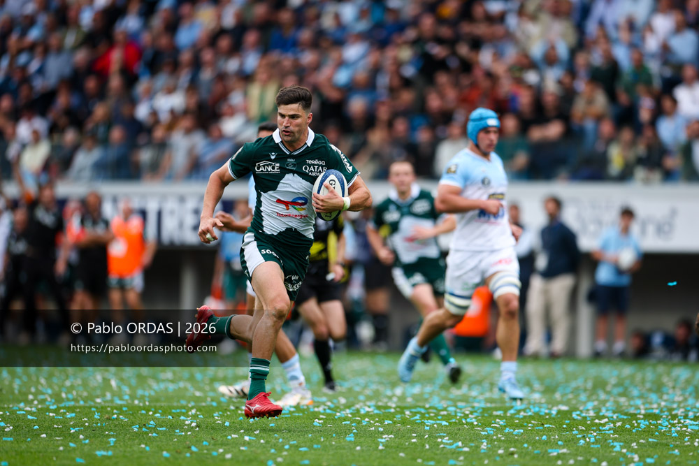 Jack Maddocks, lors du match de Top 14 entre l'Aviron bayonnais et la Section paloise, le 18 avril 2026 au stade Jean Dauger de Bayonne, France (Photo Pablo ORDAS)