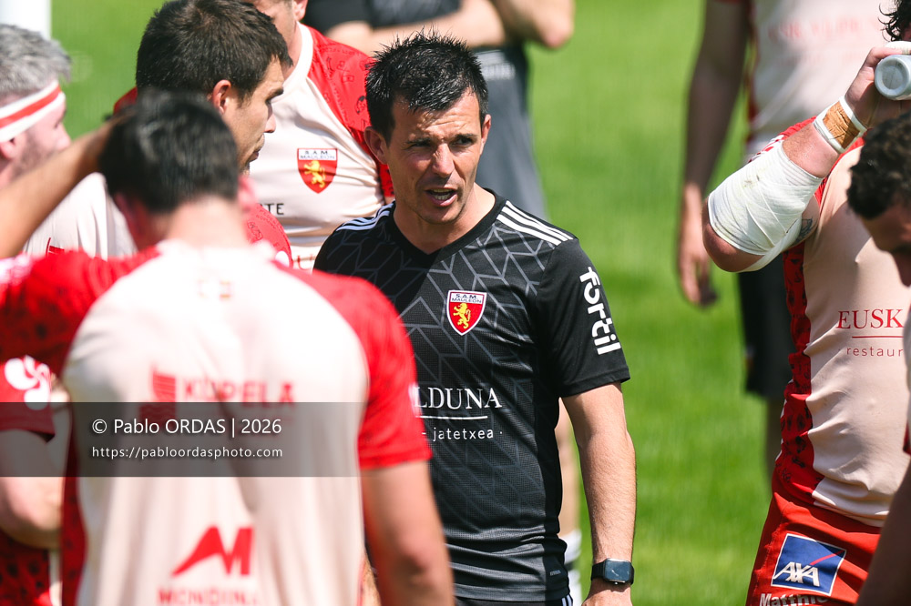 Nicolas Labaigs, lors du match de Nationale 2 entre l'Anglet olympique et Mauléon, le 19 avril 2026 au stade Saint-Jean d'Anglet, France (Photo Pablo ORDAS)