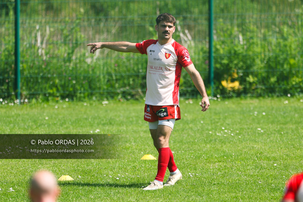 Rémy Dubié, lors du match de Nationale 2 entre l'Anglet olympique et Mauléon, le 19 avril 2026 au stade Saint-Jean d'Anglet, France (Photo Pablo ORDAS)