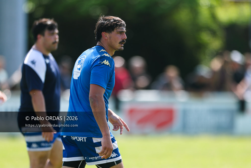 Iban Tsouladzé, lors du match de Nationale 2 entre l'Anglet olympique et Mauléon, le 19 avril 2026 au stade Saint-Jean d'Anglet, France (Photo Pablo ORDAS)