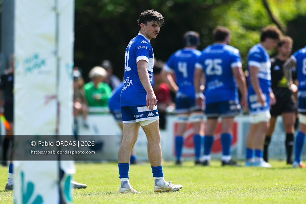 Jean Ballin, lors du match de Nationale 2 entre l'Anglet olympique et Mauléon, le 19 avril 2026 au stade Saint-Jean d'Anglet, France (Photo Pablo ORDAS)