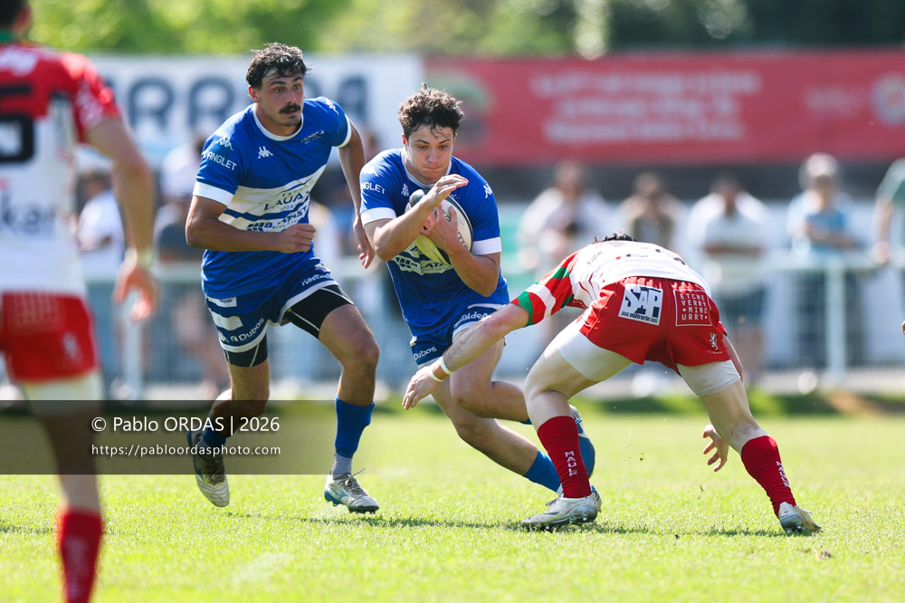 Johane Idiart, lors du match de Nationale 2 entre l'Anglet olympique et Mauléon, le 19 avril 2026 au stade Saint-Jean d'Anglet, France (Photo Pablo ORDAS)