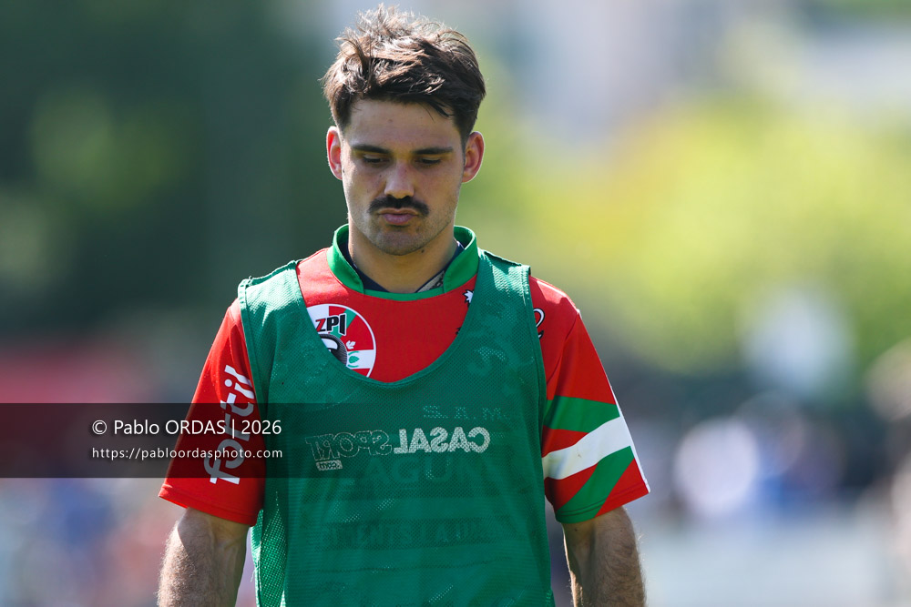 Rémy Dubié, lors du match de Nationale 2 entre l'Anglet olympique et Mauléon, le 19 avril 2026 au stade Saint-Jean d'Anglet, France (Photo Pablo ORDAS)