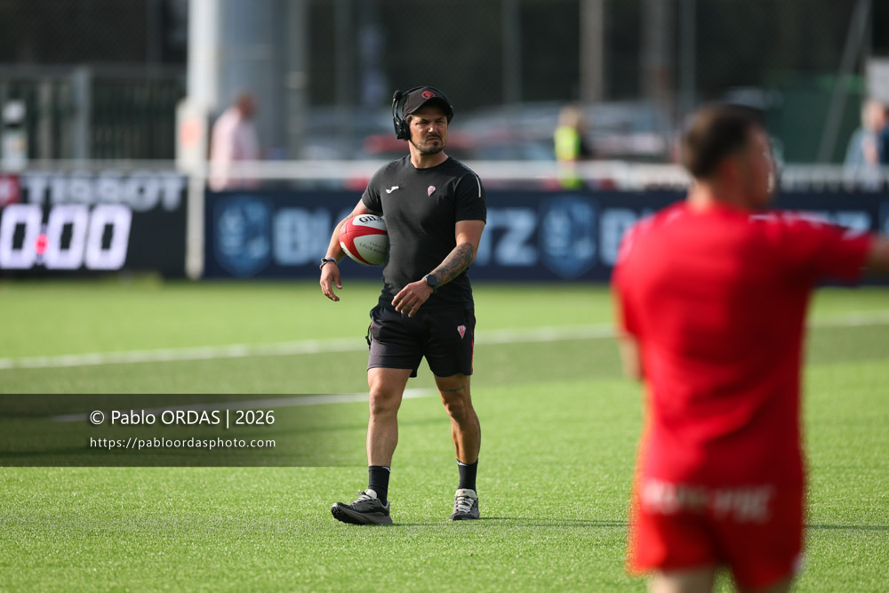 Boris Bouhraoua, lors du match de Pro D2 entre le Biarritz olympique et Colomiers, le 24 avril 2026 au stade Aguiléra de Biarritz, France (Photo Pablo ORDAS)