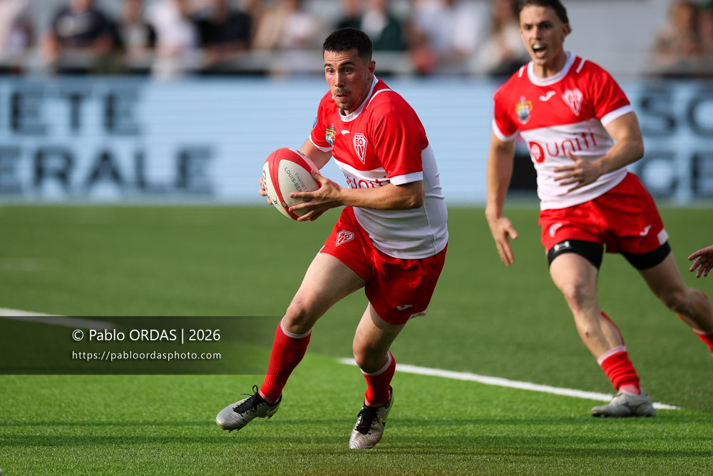 Edgar Retière, lors du match de Pro D2 entre le Biarritz olympique et Colomiers, le 24 avril 2026 au stade Aguiléra de Biarritz, France (Photo Pablo ORDAS)