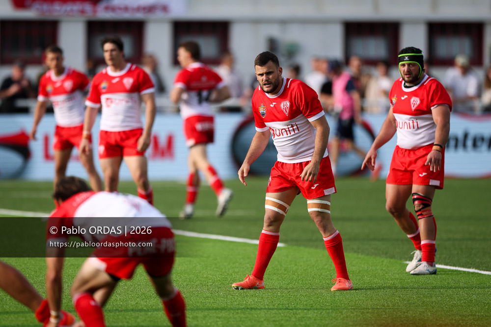 Thomas Hébert, lors du match de Pro D2 entre le Biarritz olympique et Colomiers, le 24 avril 2026 au stade Aguiléra de Biarritz, France (Photo Pablo ORDAS)