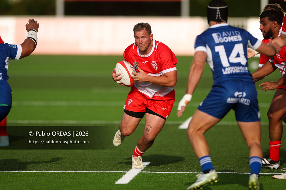 Clément Martinez, lors du match de Pro D2 entre le Biarritz olympique et Colomiers, le 24 avril 2026 au stade Aguiléra de Biarritz, France (Photo Pablo ORDAS)