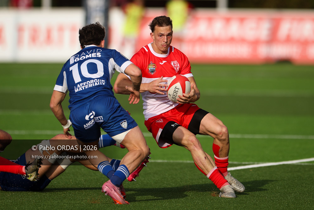Nicolas Elissondo, lors du match de Pro D2 entre le Biarritz olympique et Colomiers, le 24 avril 2026 au stade Aguiléra de Biarritz, France (Photo Pablo ORDAS)