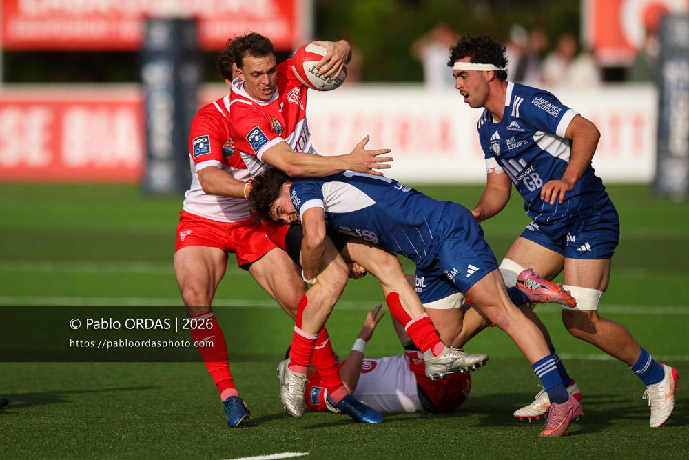 Nicolas Elissondo, lors du match de Pro D2 entre le Biarritz olympique et Colomiers, le 24 avril 2026 au stade Aguiléra de Biarritz, France (Photo Pablo ORDAS)