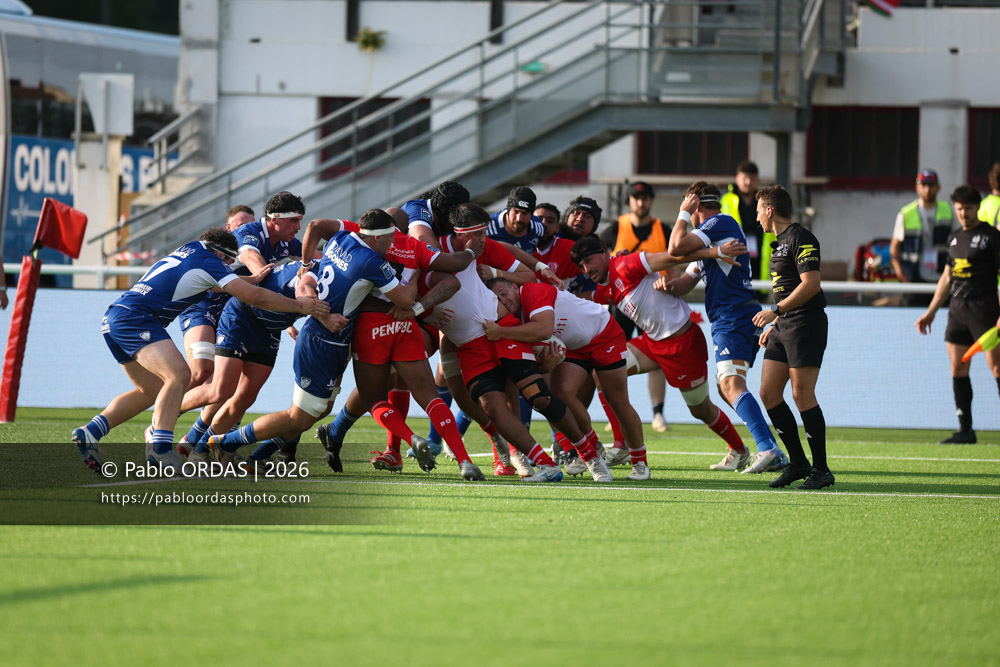 Clément Martinez, lors du match de Pro D2 entre le Biarritz olympique et Colomiers, le 24 avril 2026 au stade Aguiléra de Biarritz, France (Photo Pablo ORDAS)