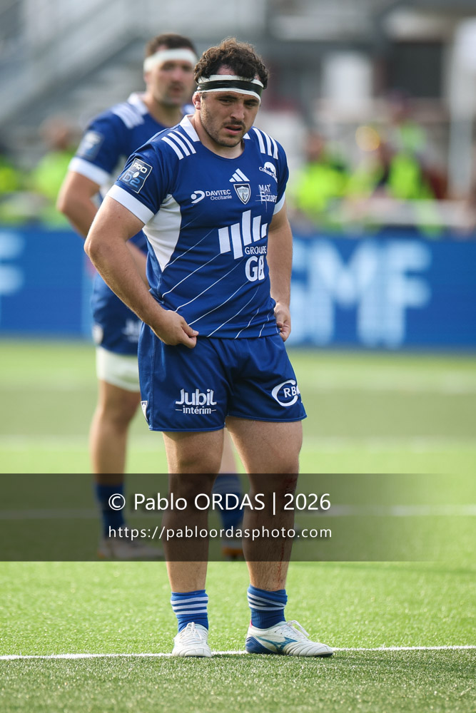 Alexandre Etchebéhère, lors du match de Pro D2 entre le Biarritz olympique et Colomiers, le 24 avril 2026 au stade Aguiléra de Biarritz, France (Photo Pablo ORDAS)