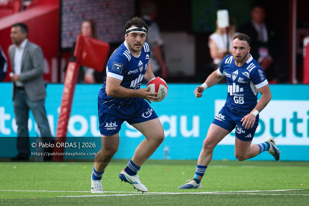 Alexandre Etchebéhère, lors du match de Pro D2 entre le Biarritz olympique et Colomiers, le 24 avril 2026 au stade Aguiléra de Biarritz, France (Photo Pablo ORDAS)