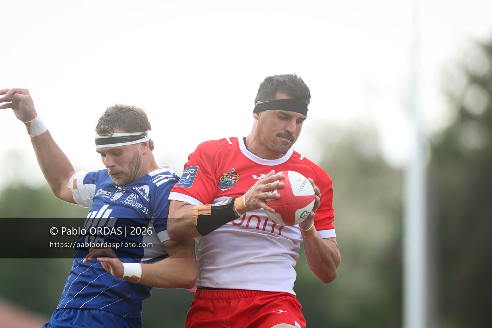 Rémi Bourdeau, lors du match de Pro D2 entre le Biarritz olympique et Colomiers, le 24 avril 2026 au stade Aguiléra de Biarritz, France (Photo Pablo ORDAS)