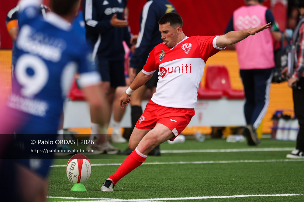 Edgar Retière, lors du match de Pro D2 entre le Biarritz olympique et Colomiers, le 24 avril 2026 au stade Aguiléra de Biarritz, France (Photo Pablo ORDAS)