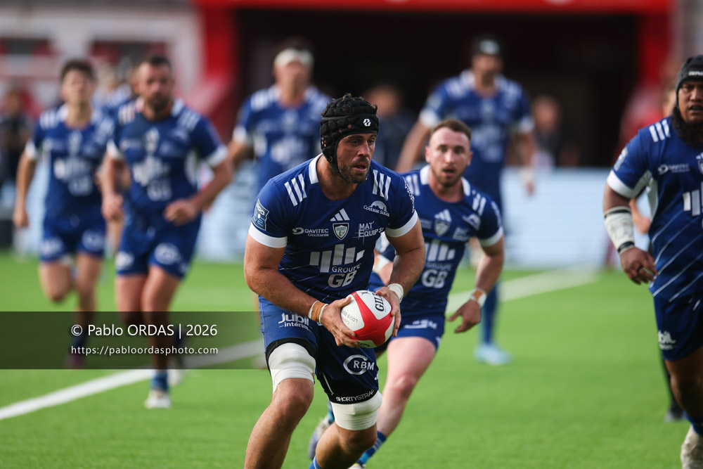 Maxime Granouillet, lors du match de Pro D2 entre le Biarritz olympique et Colomiers, le 24 avril 2026 au stade Aguiléra de Biarritz, France (Photo Pablo ORDAS)