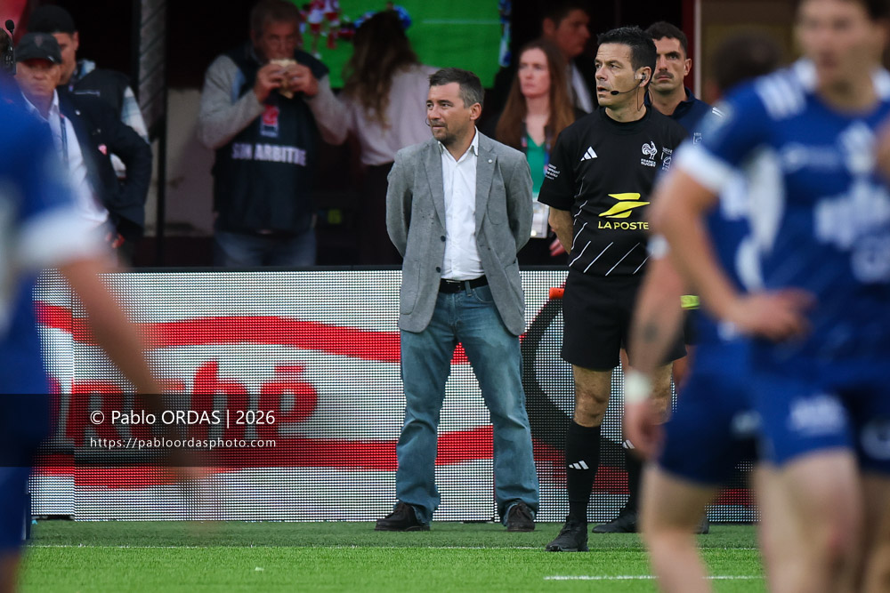 Thomas Glavany, lors du match de Pro D2 entre le Biarritz olympique et Colomiers, le 24 avril 2026 au stade Aguiléra de Biarritz, France (Photo Pablo ORDAS)