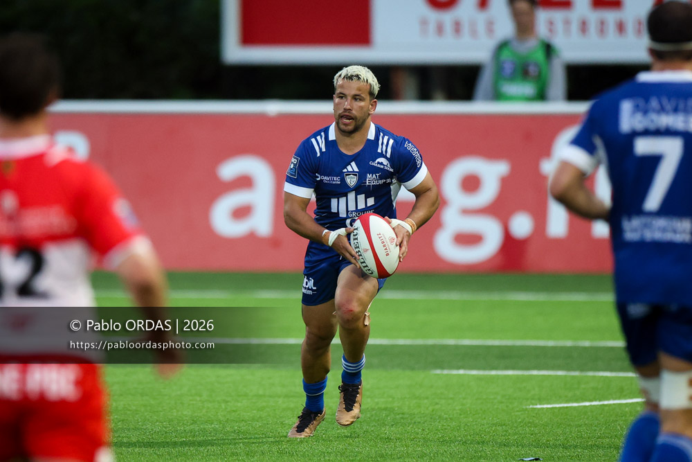 Alexandre Borie, lors du match de Pro D2 entre le Biarritz olympique et Colomiers, le 24 avril 2026 au stade Aguiléra de Biarritz, France (Photo Pablo ORDAS)