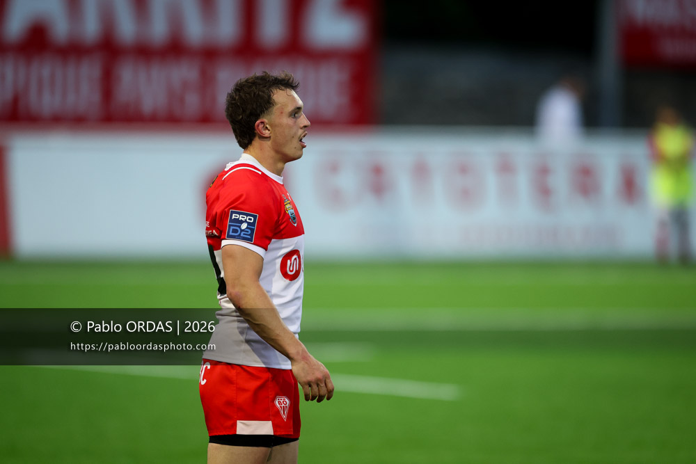 Nicolas Elissondo, lors du match de Pro D2 entre le Biarritz olympique et Colomiers, le 24 avril 2026 au stade Aguiléra de Biarritz, France (Photo Pablo ORDAS)