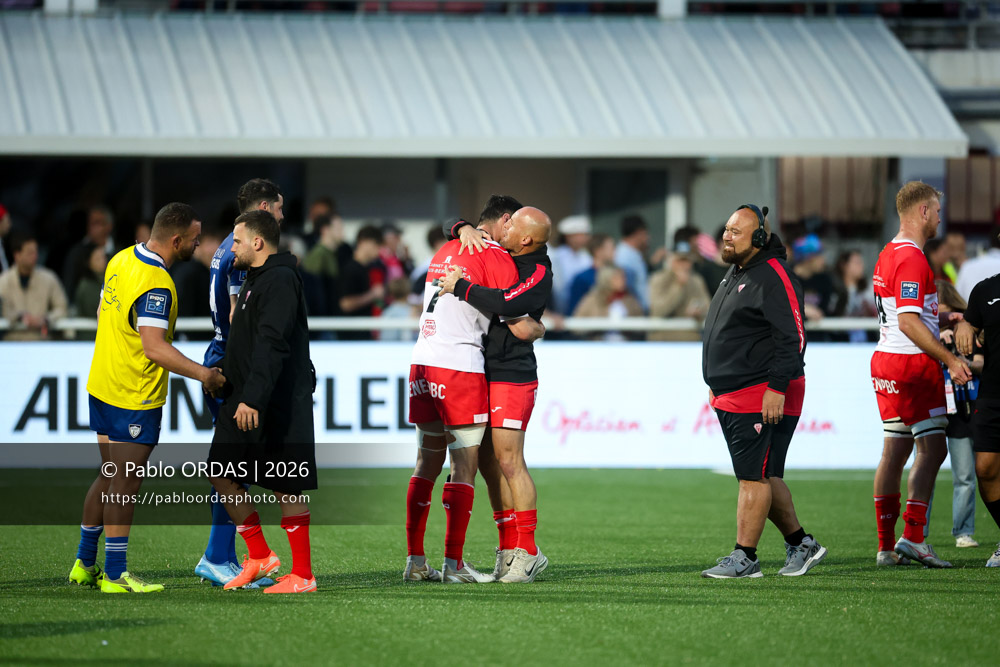 Mathieu Acebes, lors du match de Pro D2 entre le Biarritz olympique et Colomiers, le 24 avril 2026 au stade Aguiléra de Biarritz, France (Photo Pablo ORDAS)