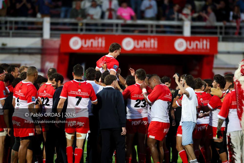 Nicolas Elissondo, lors du match de Pro D2 entre le Biarritz olympique et Colomiers, le 24 avril 2026 au stade Aguiléra de Biarritz, France (Photo Pablo ORDAS)