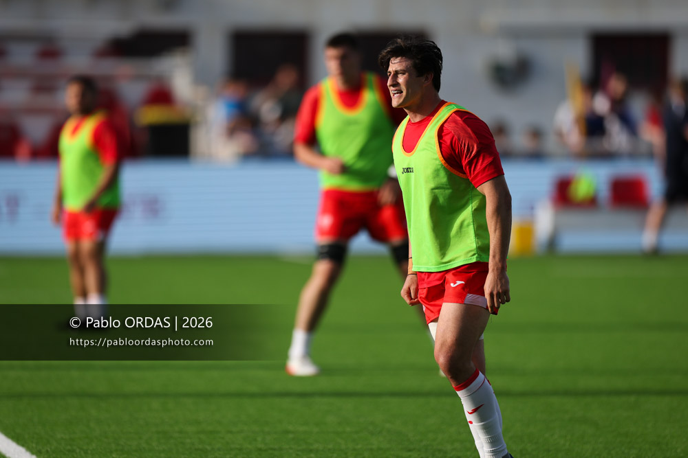 Tom Hendrickson, lors du match de Pro D2 entre le Biarritz olympique et Nevers, le 10 avril 2026 au stade Aguiléra de Biarritz, France (Photo Pablo ORDAS)