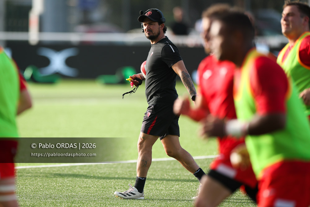 Boris Bouhraoua, lors du match de Pro D2 entre le Biarritz olympique et Nevers, le 10 avril 2026 au stade Aguiléra de Biarritz, France (Photo Pablo ORDAS)