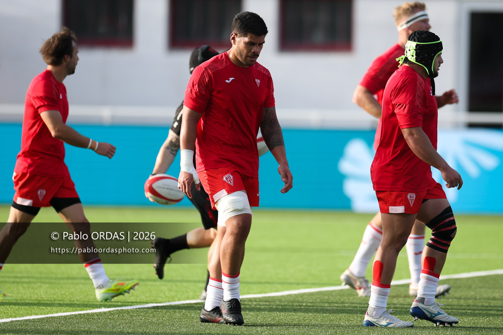Filimo Taofifenua, lors du match de Pro D2 entre le Biarritz olympique et Nevers, le 10 avril 2026 au stade Aguiléra de Biarritz, France (Photo Pablo ORDAS)
