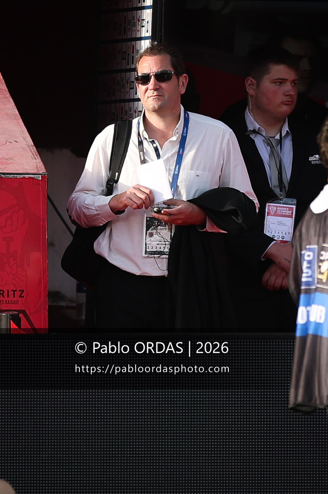 Nicolas Datas, lors du match de Pro D2 entre le Biarritz olympique et Nevers, le 10 avril 2026 au stade Aguiléra de Biarritz, France (Photo Pablo ORDAS)