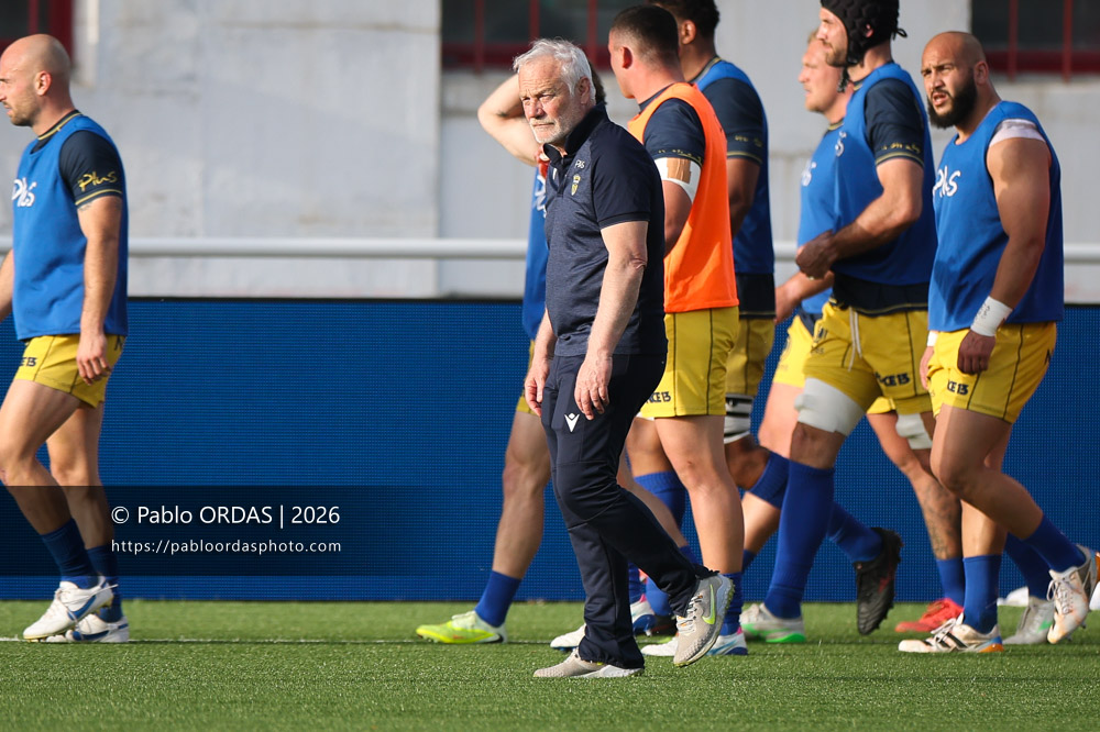Xavier Péméja, lors du match de Pro D2 entre le Biarritz olympique et Nevers, le 10 avril 2026 au stade Aguiléra de Biarritz, France (Photo Pablo ORDAS)
