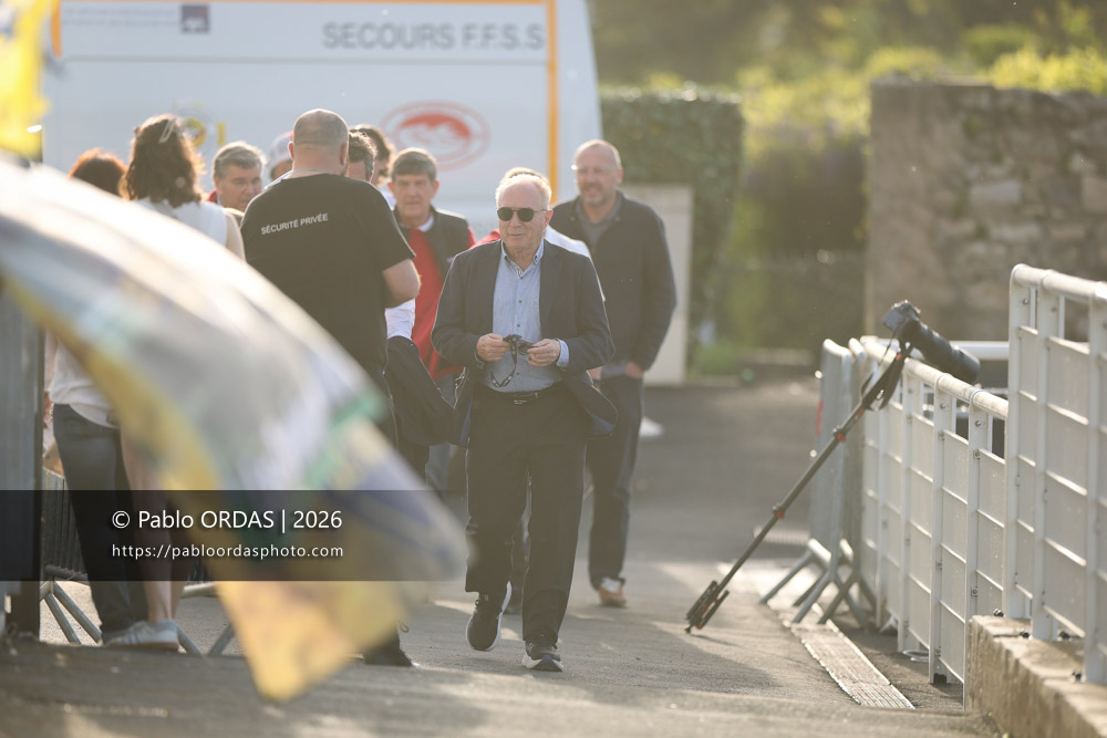 Patrick Arrosteguy, lors du match de Pro D2 entre le Biarritz olympique et Nevers, le 10 avril 2026 au stade Aguiléra de Biarritz, France (Photo Pablo ORDAS)