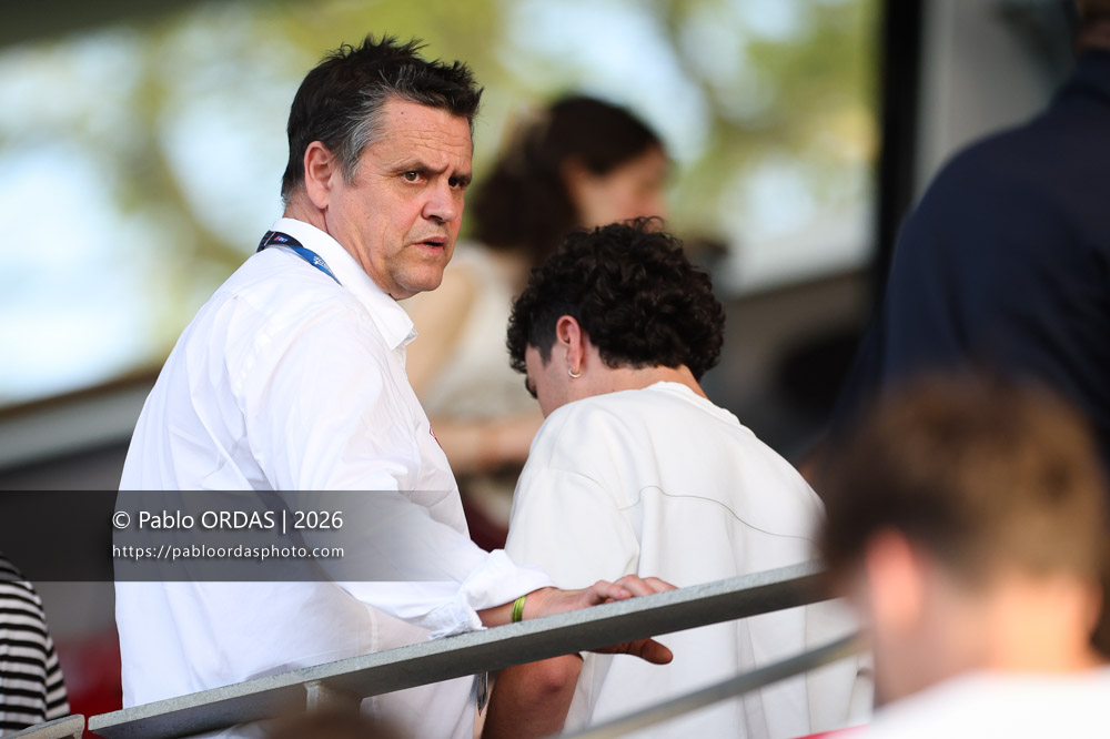 Frédéric Boitier, lors du match de Pro D2 entre le Biarritz olympique et Nevers, le 10 avril 2026 au stade Aguiléra de Biarritz, France (Photo Pablo ORDAS)