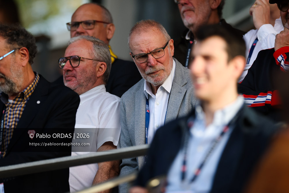 Régis Dumange, lors du match de Pro D2 entre le Biarritz olympique et Nevers, le 10 avril 2026 au stade Aguiléra de Biarritz, France (Photo Pablo ORDAS)
