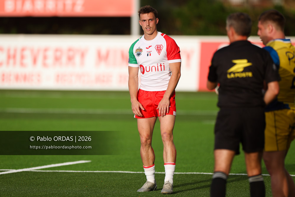 Nicolas Elissondo, lors du match de Pro D2 entre le Biarritz olympique et Nevers, le 10 avril 2026 au stade Aguiléra de Biarritz, France (Photo Pablo ORDAS)