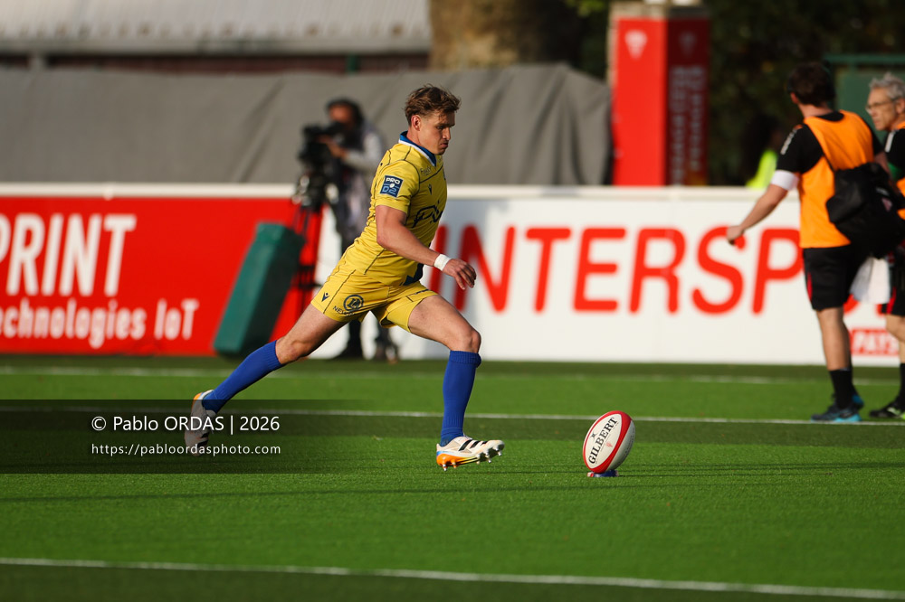 Yohan Le Bourhis, lors du match de Pro D2 entre le Biarritz olympique et Nevers, le 10 avril 2026 au stade Aguiléra de Biarritz, France (Photo Pablo ORDAS)