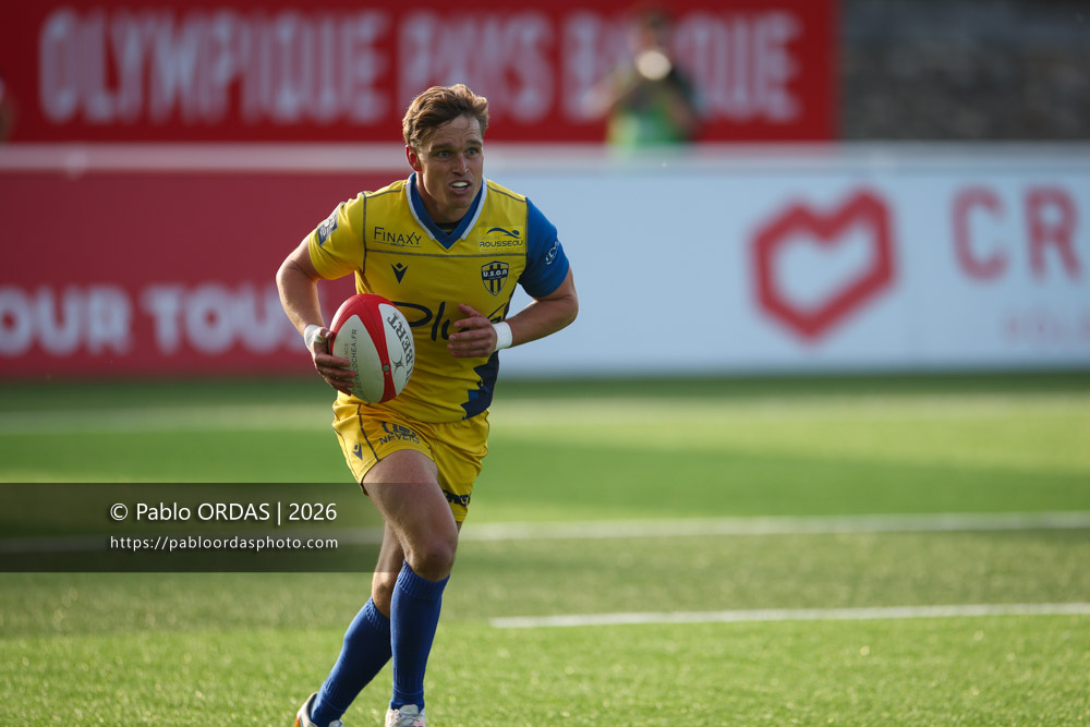 Yohan Le Bourhis, lors du match de Pro D2 entre le Biarritz olympique et Nevers, le 10 avril 2026 au stade Aguiléra de Biarritz, France (Photo Pablo ORDAS)