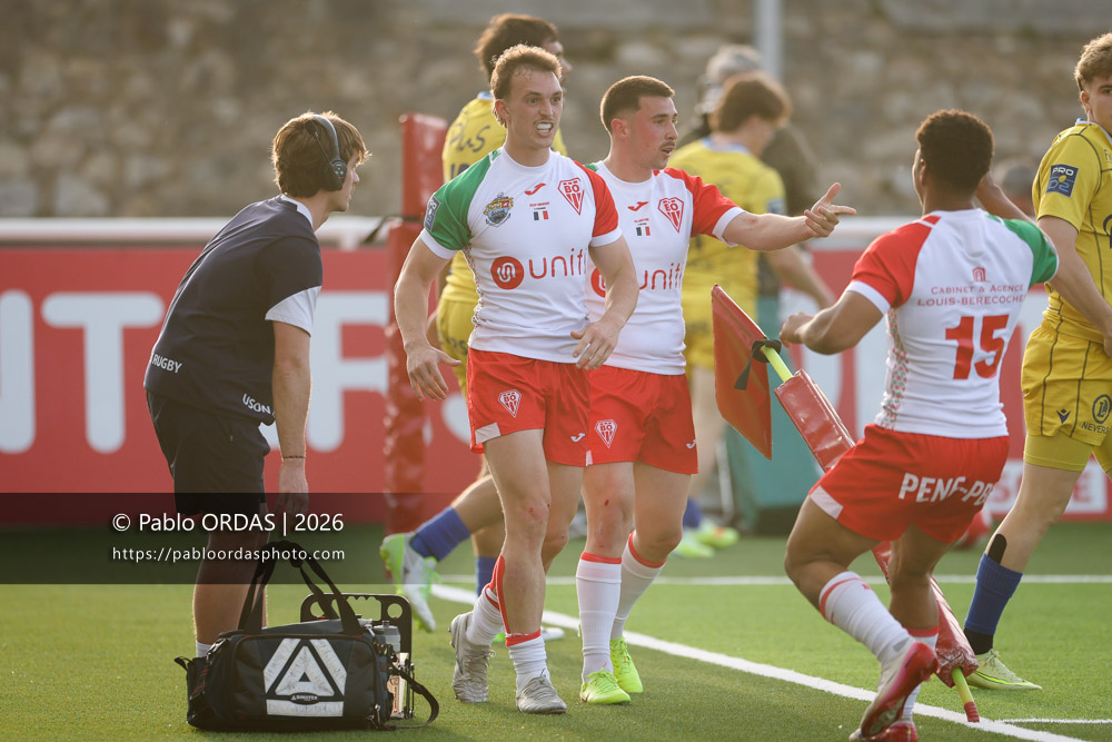 Nicolas Elissondo, lors du match de Pro D2 entre le Biarritz olympique et Nevers, le 10 avril 2026 au stade Aguiléra de Biarritz, France (Photo Pablo ORDAS)