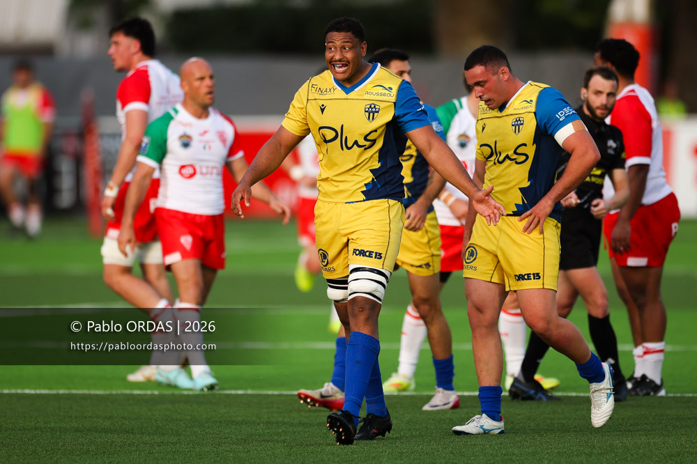 Charlie Francoz, lors du match de Pro D2 entre le Biarritz olympique et Nevers, le 10 avril 2026 au stade Aguiléra de Biarritz, France (Photo Pablo ORDAS)